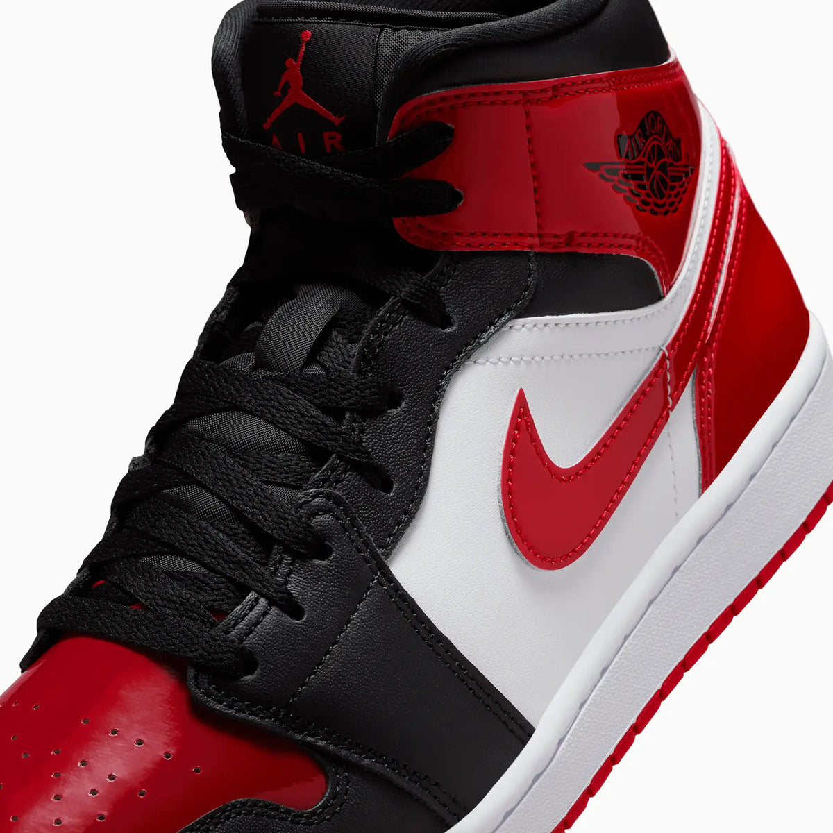 Men's Air Jordan 1 Mid SE "Patent Bred Toe"