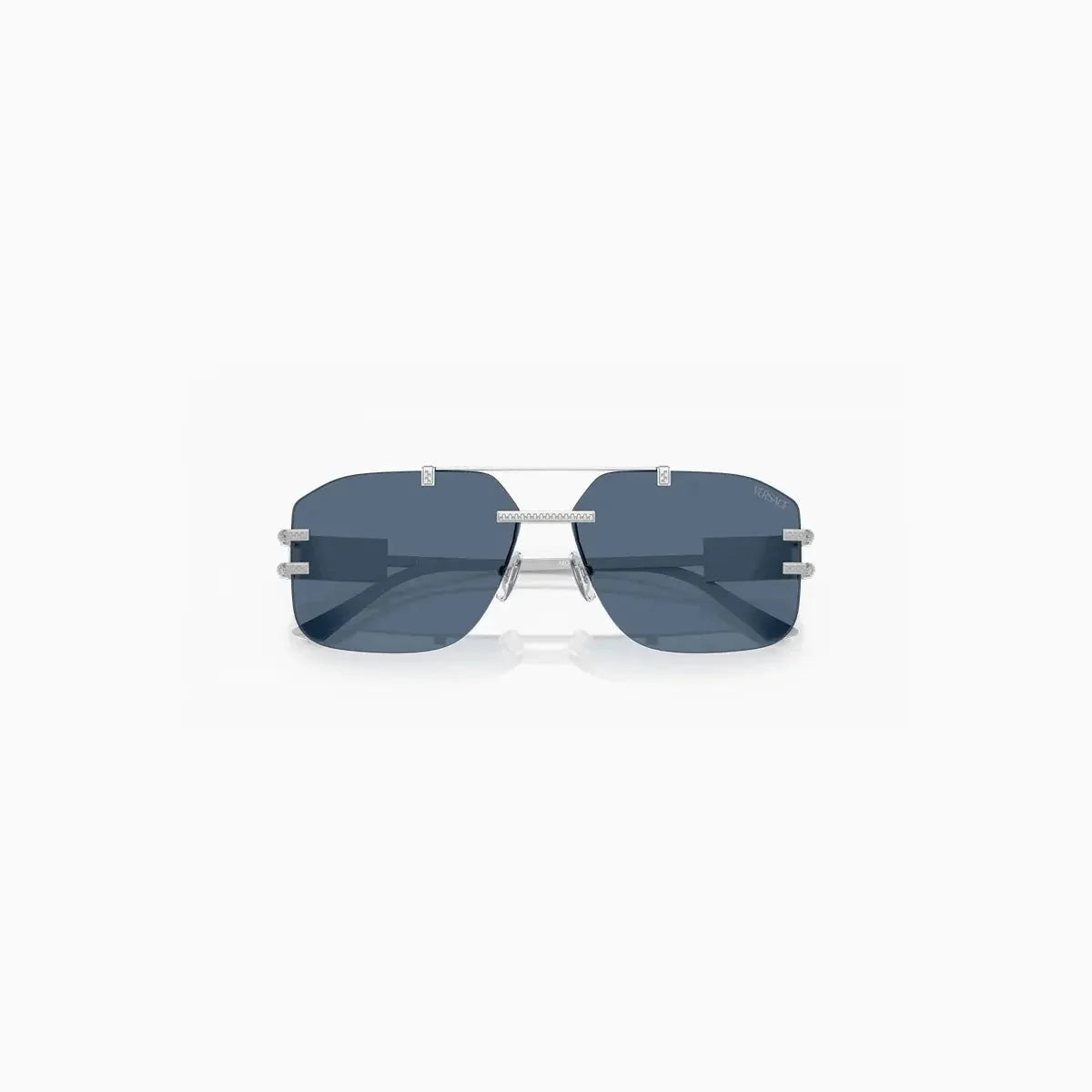 Men's Varsace Metal Silver Blue Sunglasses