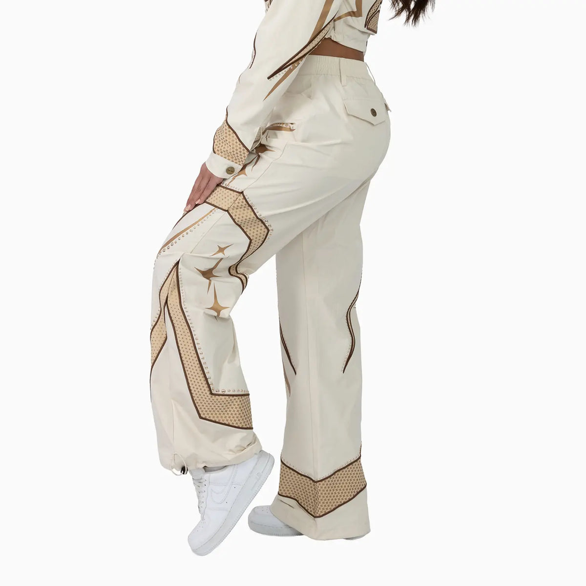 Women’s Oatmeal Cropped Tracksuit