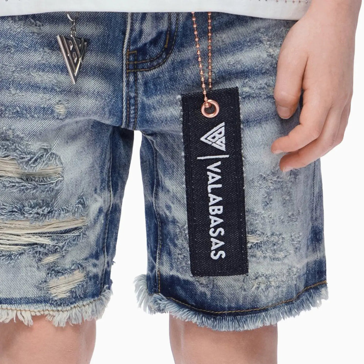 Kid's Clipped Denim Shorts