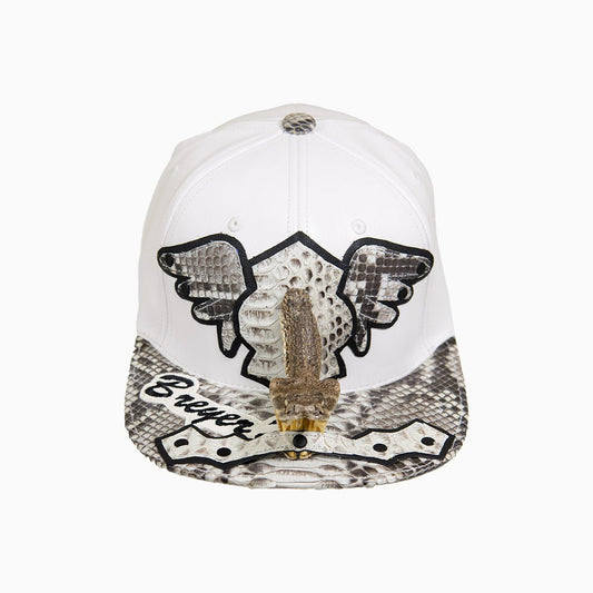 Breyer's Buck 50 Leather Hat with Faux Snake Skin Visor