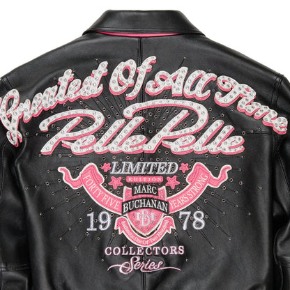 Women's Greatest Of All Time Crop Leather Jacket