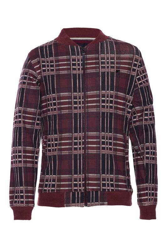 Men's Hank Printed Knit Bomber Jacket