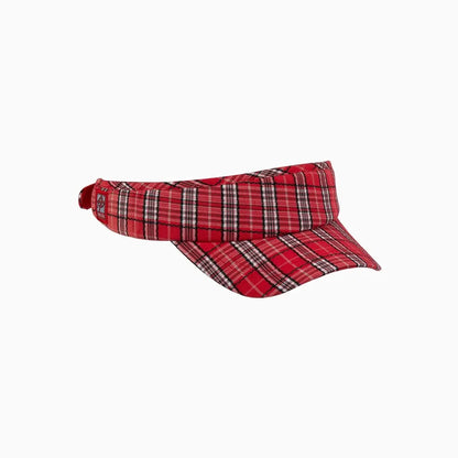 Classic Red Tartan Visor Cap