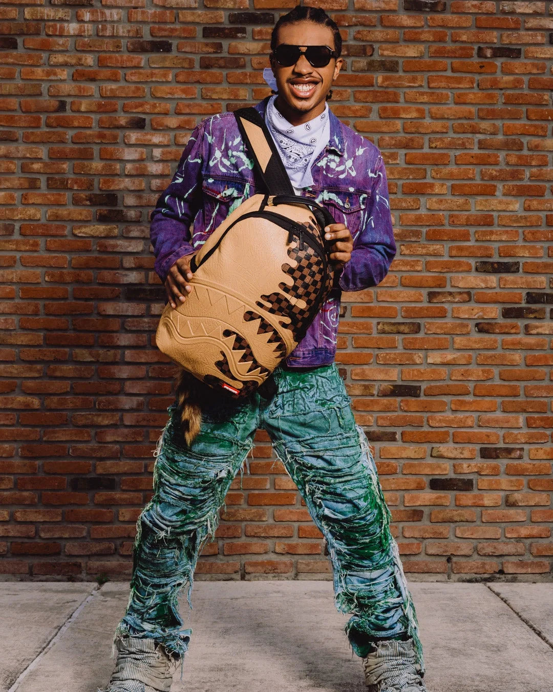 Designer Drip Effect Backpack