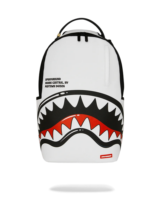 Shark Central Bubbly Shark White Backpack