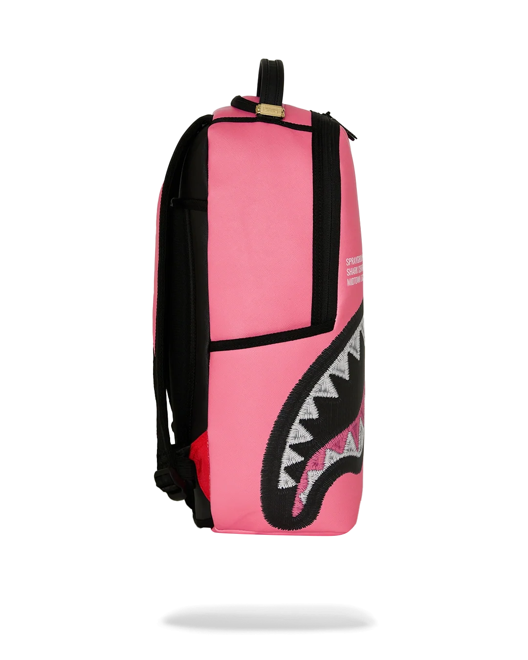 Shark Central Pink Embroidered Shark Backpack