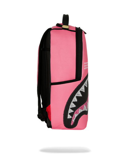 Shark Central Pink Embroidered Shark Backpack