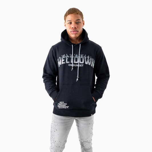 Men's Meltdown On Sunset Stone Hoodie