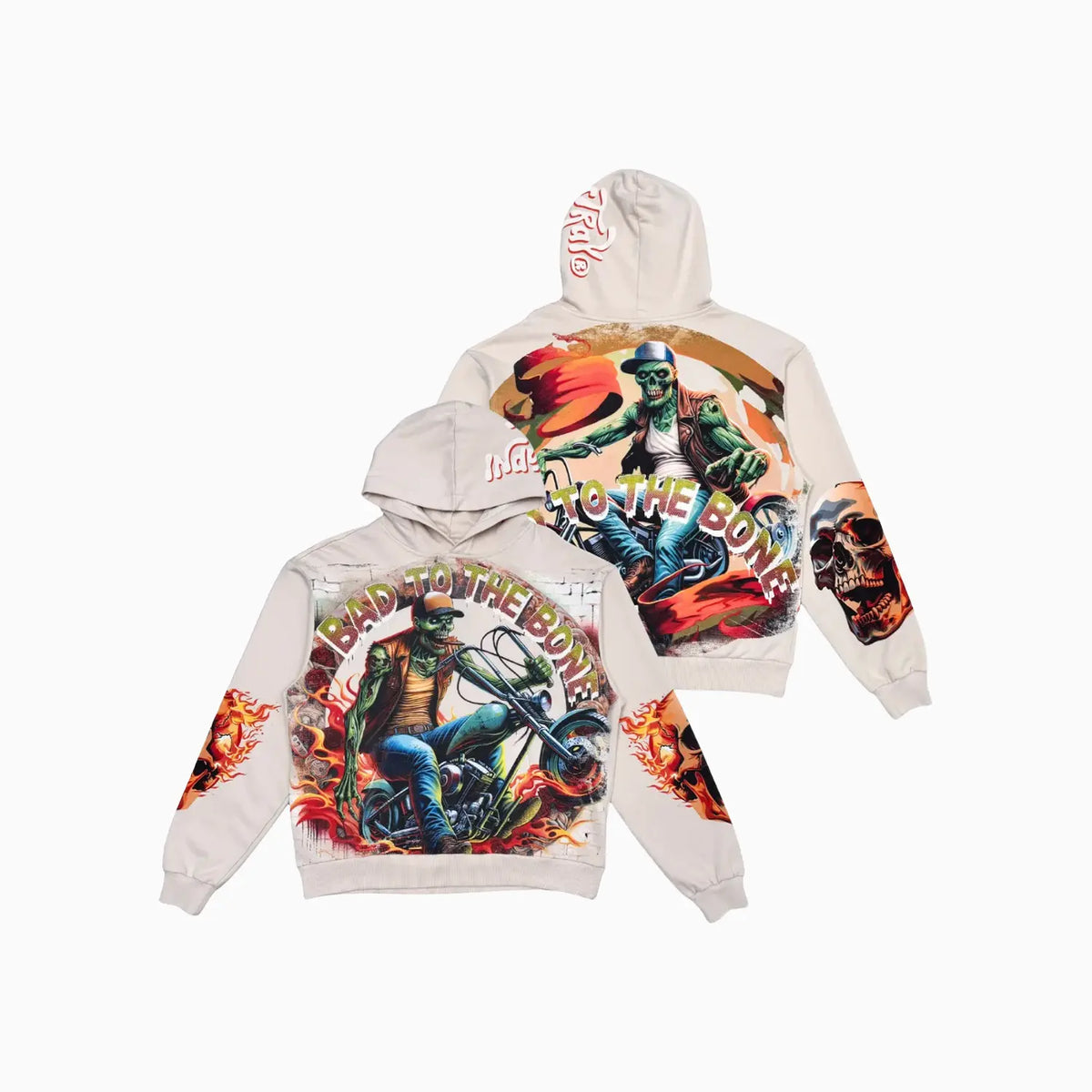 Men's Bad to the Bone Motorcycle Graphic Hoodie
