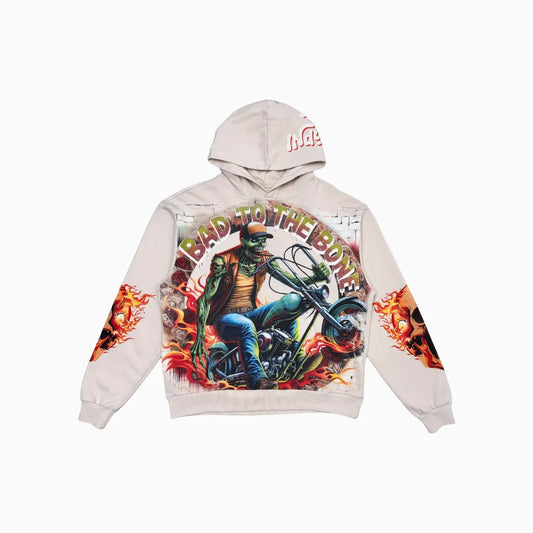 Men's Bad to the Bone Motorcycle Graphic Hoodie