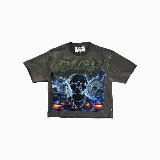 Men's Blow F Terry Cropped T-Shirt