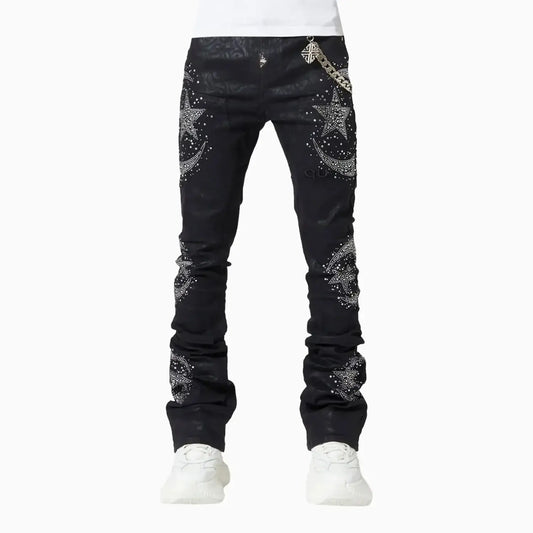 Men's Waxed Calligraphy Denim Pant