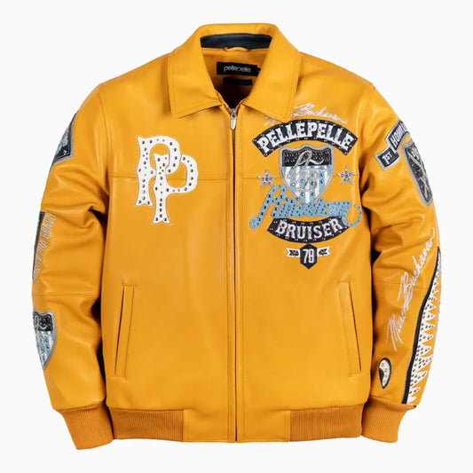 Men's American Bruiser Plush Leather Jacket
