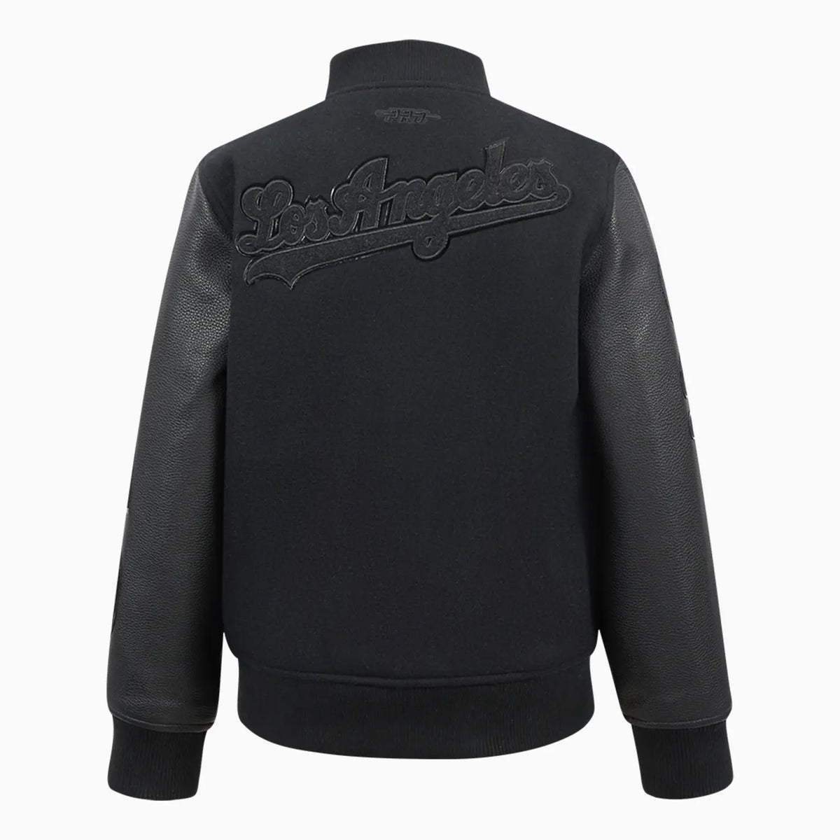 Kid's Los Angeles Dodgers MLB Triple Black Wool Varsity Jacket