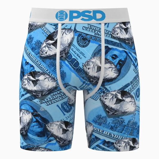 Men's Blue Fortune Standard Length Boxer