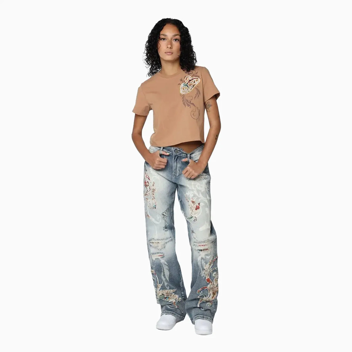 Women's Regular Fit Patch T-Shirt