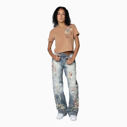 Women's Regular Fit Patch T-Shirt