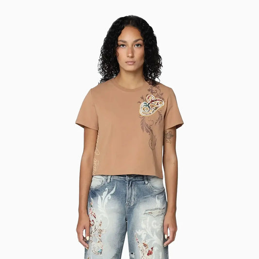 Women's Regular Fit Patch T-Shirt