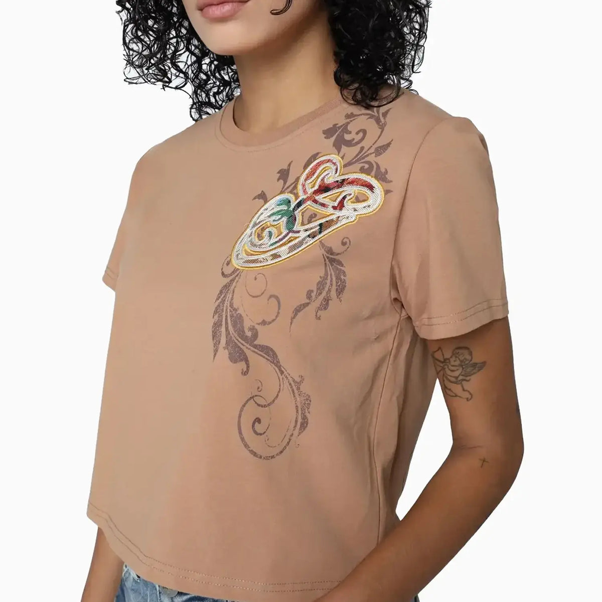 Women's Regular Fit Patch T-Shirt