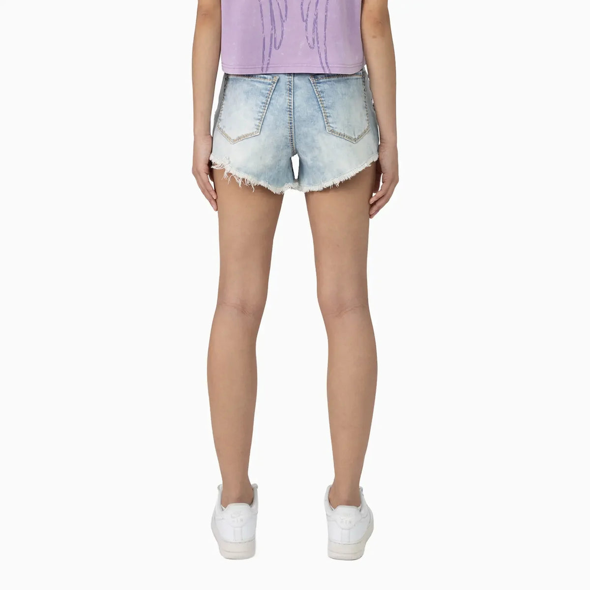 Women's Rhinestone Detail T-Shirt and Shorts Outfit