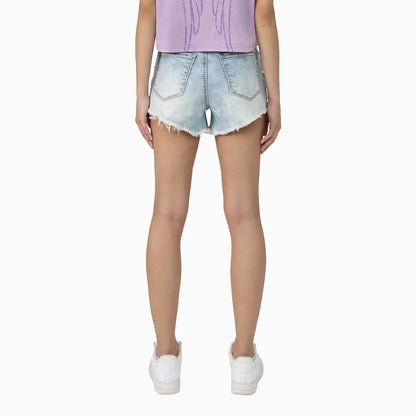 Women's Rhinestone Detail T-Shirt and Shorts Outfit
