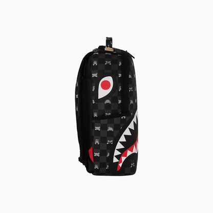 Gray Peeking Character Check Backpack