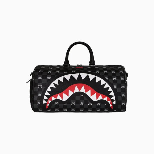 Gray Peeking Character Check Duffle