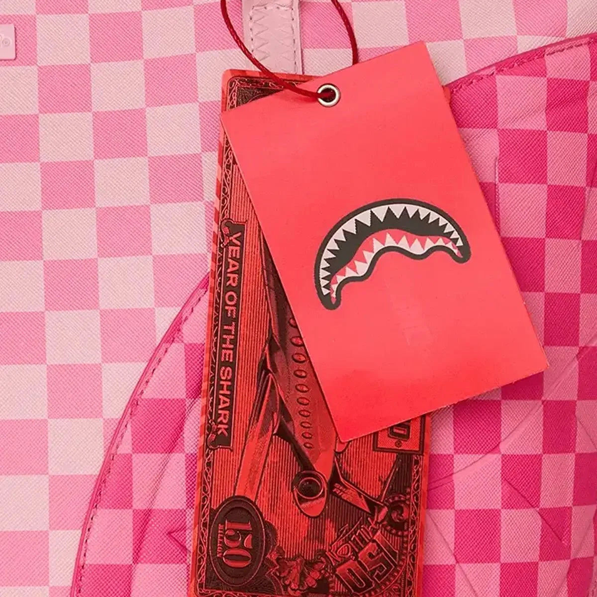 Pink Sharks In Paris Patch Tote Bag
