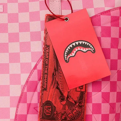 Pink Sharks In Paris Patch Tote Bag