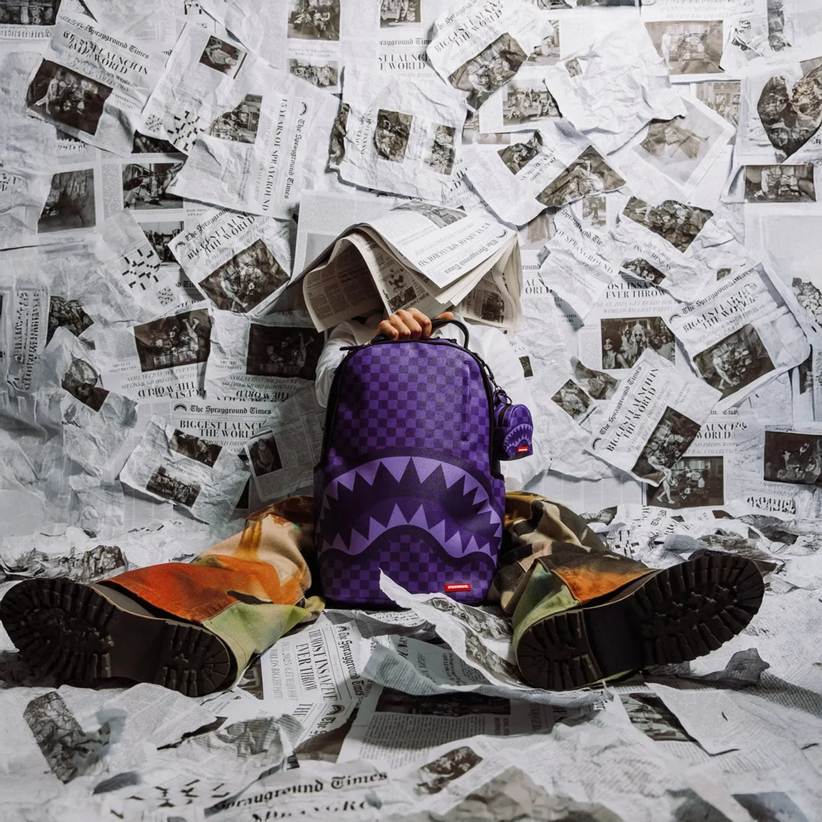 Purple Shark Sharks In Paris Dlxsv Backpack