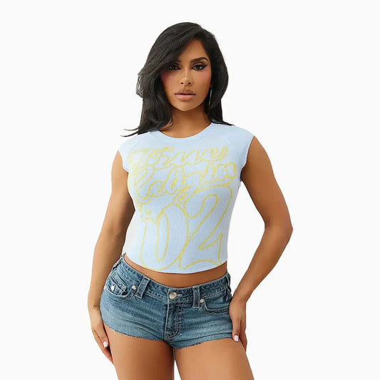 Women's Sporty Raglan Ribbed T-Shirt
