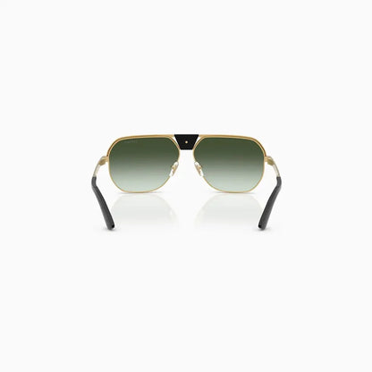 Versace Gold Green Gradient Sunglasses