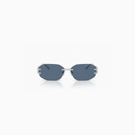 Men's Versace Blue Silver Sunglasses